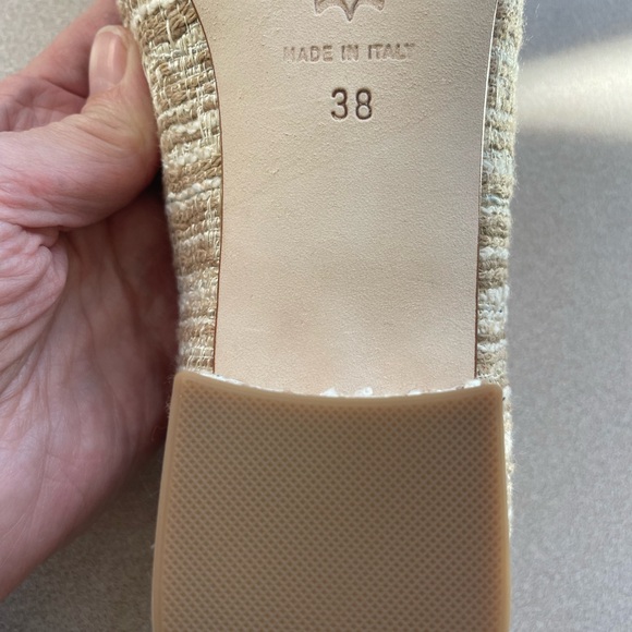 Ann Mashburn Raffia Tweed Buckle Flats NWOT - Size 8US or 38E - Picture 5 of 6